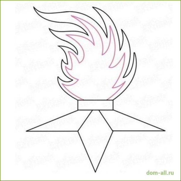 Вечный огонь рисунок