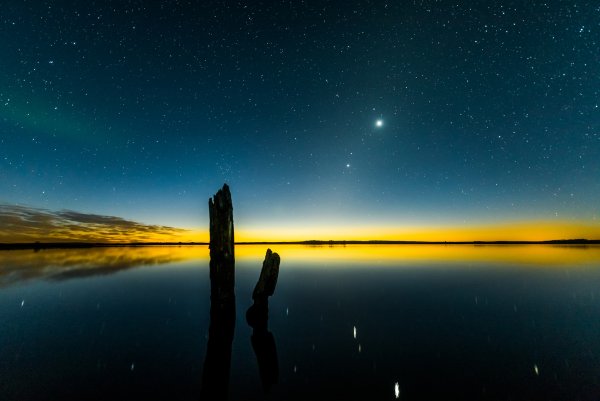 Звездное небо рассвет