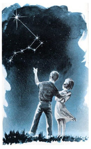 Влюбленные под звездным небом