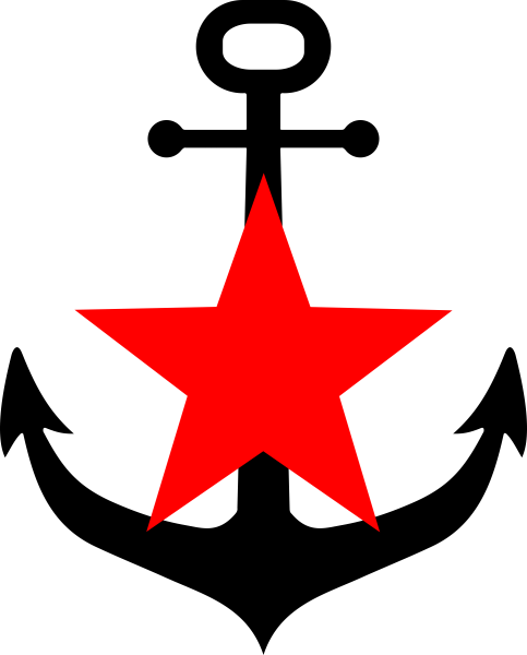 Красная звезда и якорь