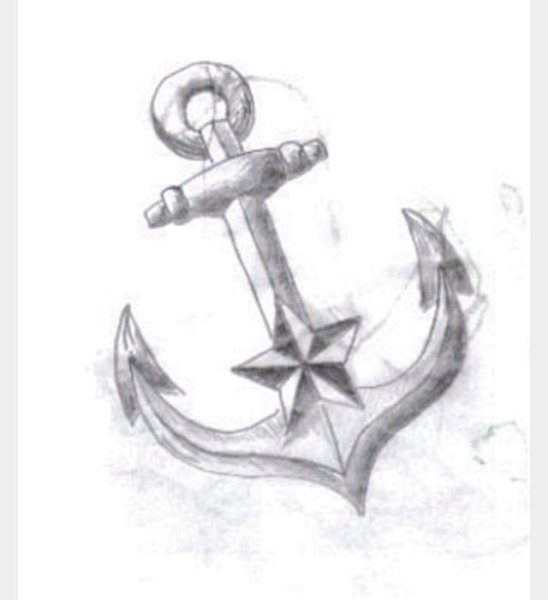 Якорь со звездой