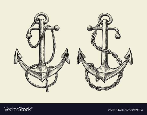 Орнамент якорь