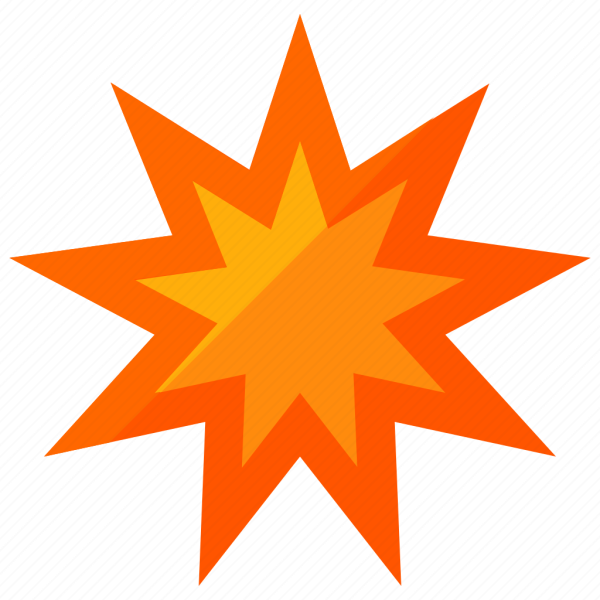 Падающая звезда оранжевая