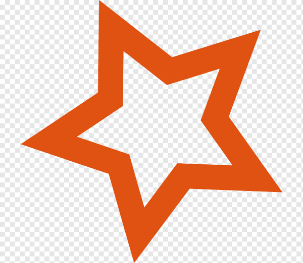 Звезда желто оранжевая