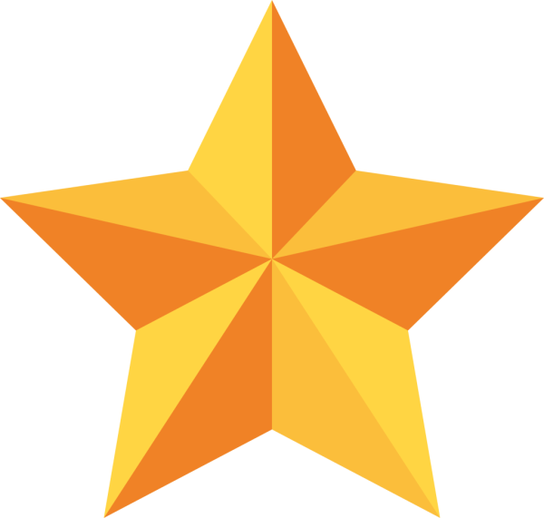 Звезда оранжевого цвета