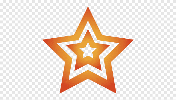 Звезда оранжевого цвета