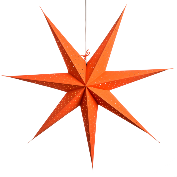 Фольгированная звезда оранжевая