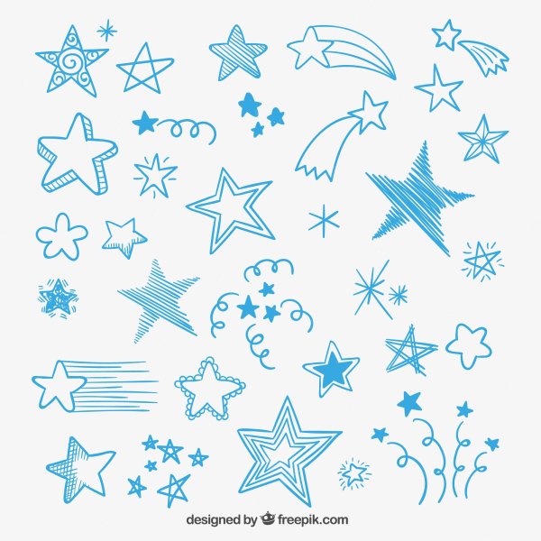 Клипарт звездочки на прозрачном фоне