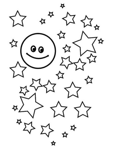 Звезда раскраска для детей