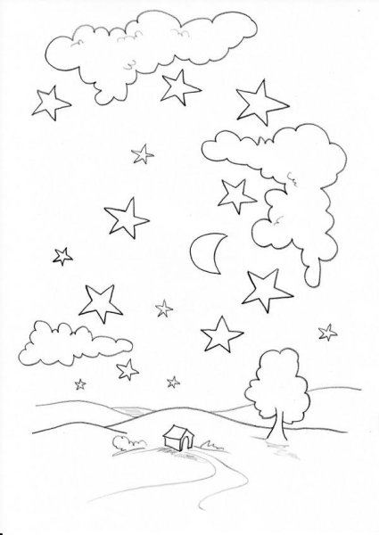 Восьмиконечная звезда трафарет