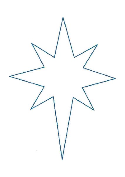 Звезды трафареты для вырезания разных размеров