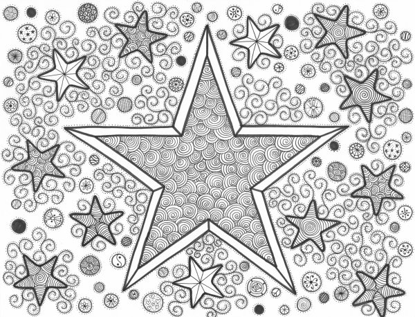 Звезда раскраска