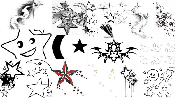 Звезда тату эскиз