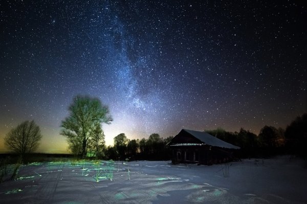 Звездное небо в деревне