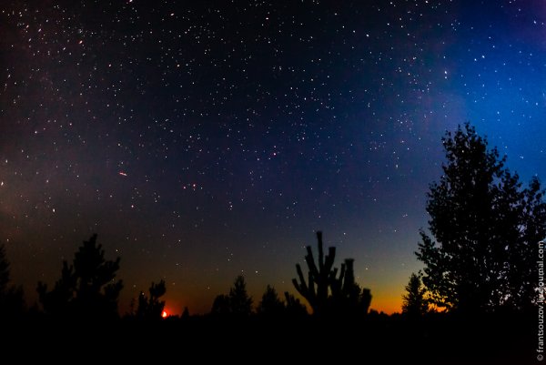 Звездное небо в деревне