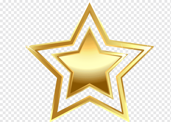 Золотая пятиконечная звезда