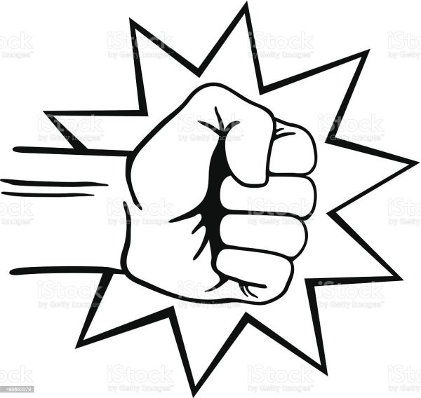 Удар кулаком рисунок