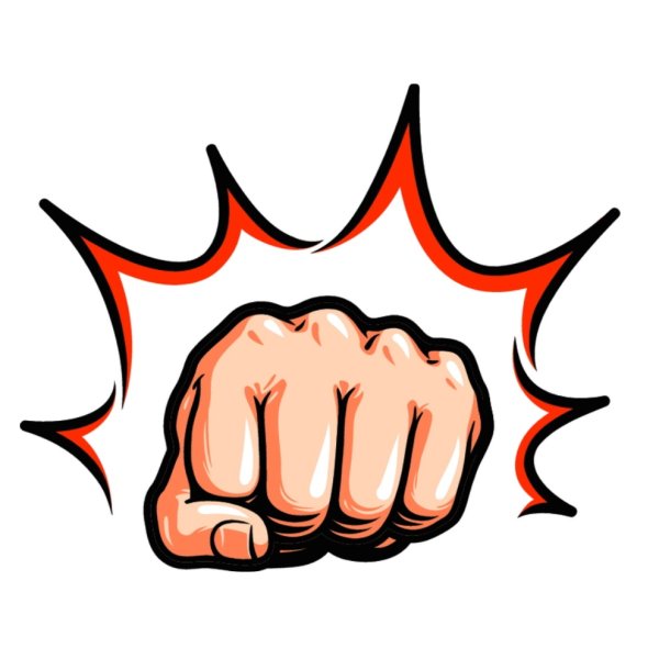 Удар кулаком рисунок