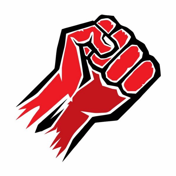 Красный кулак без фона