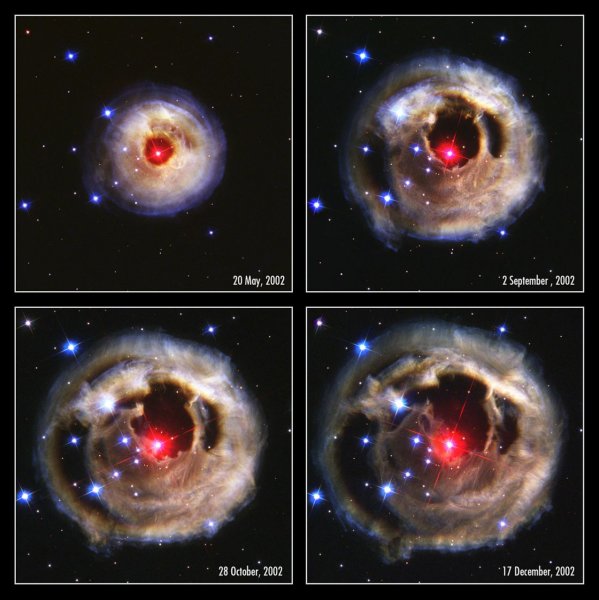 Красная переменная звезда v838 Monocerotis