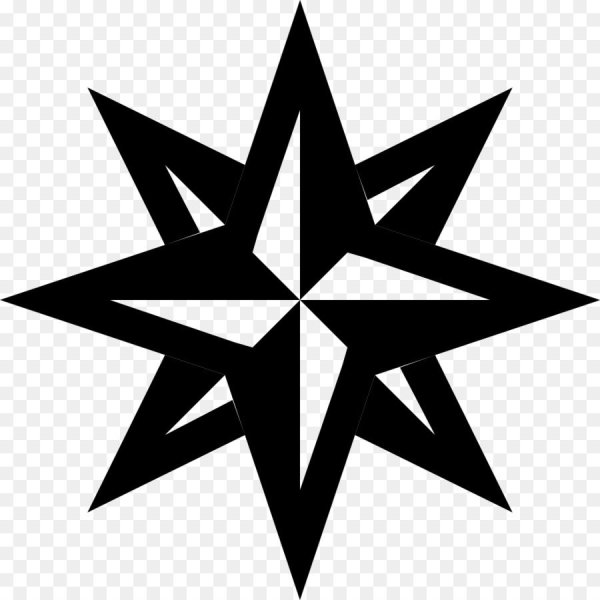 Желтая восьмиконечная звезда