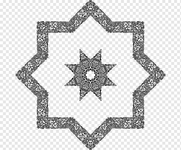 Семиконечная звезда контур