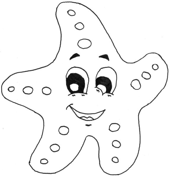 Морская звезда раскраска