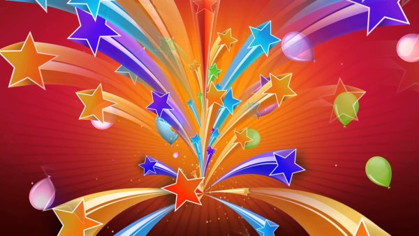 Разноцветные звезды для салюта