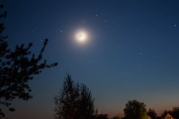 Вечернее небо со звездами