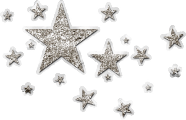 Звездочки серебряные для печати