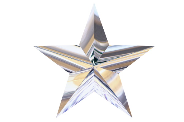 Серебряная звезда вектор