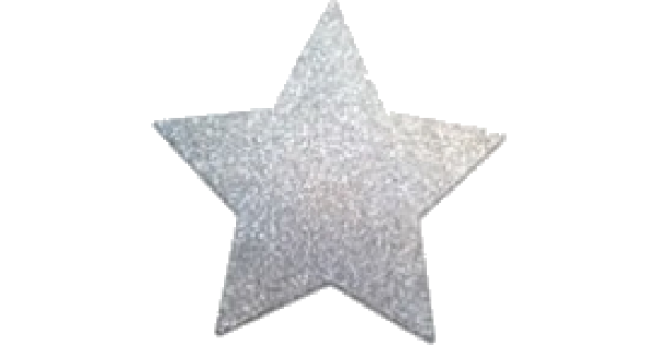 Серебристые звезды на прозрачном фоне