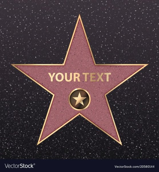 Звезда на аллее славы в Голливуде шаблон