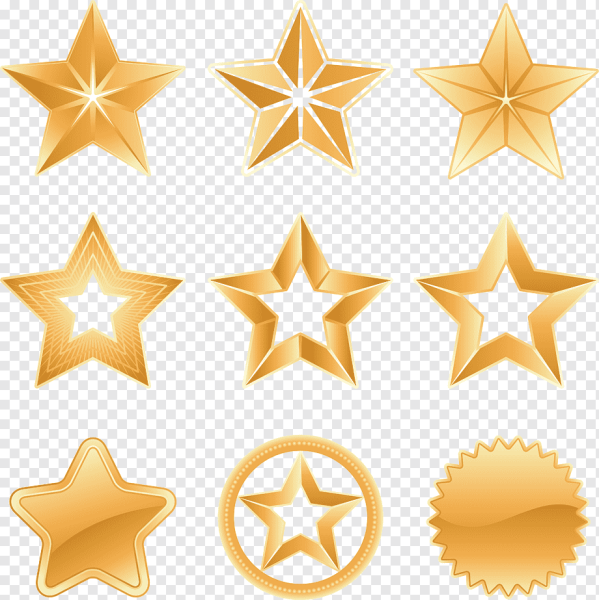 Золотая звезда вектор