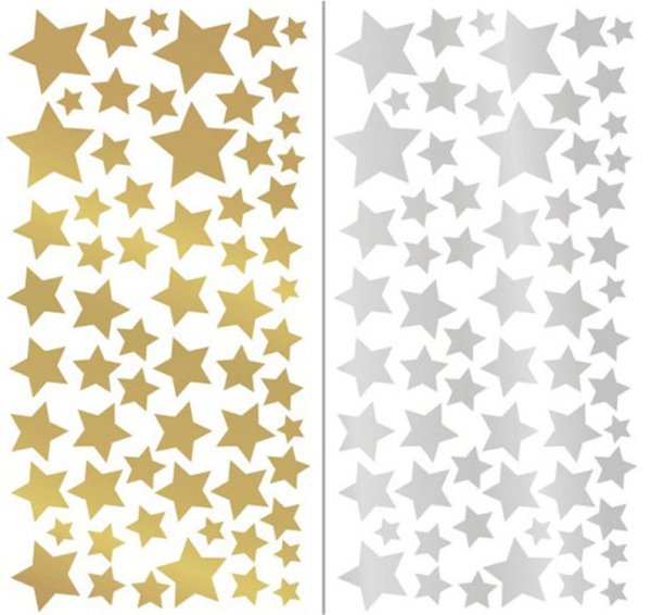 Звездочки на стену желтые