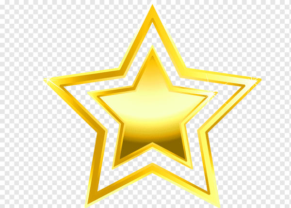 Пятиконечная Золотая звезда вектор