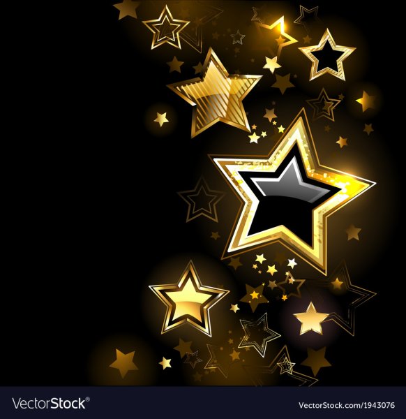 Черный фон с золотыми звездами