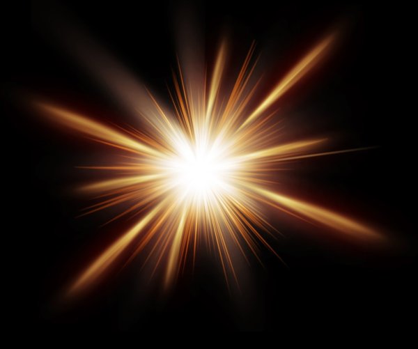 Свечение на черном фоне