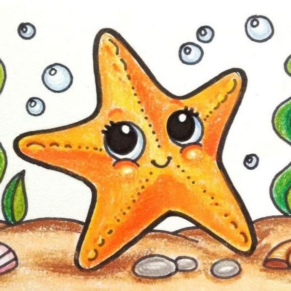 Морская звезда рисунок