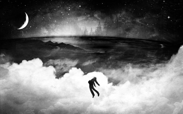 Космос черно белый