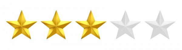 Звезды в ряд на прозрачном фоне