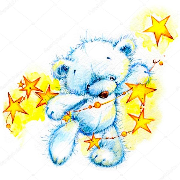 Девочка с мишкой мультяшные