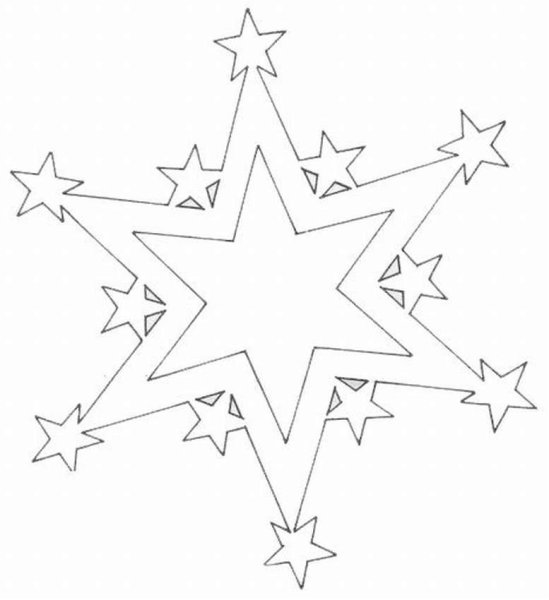 Трафарет на окно новый год звезды
