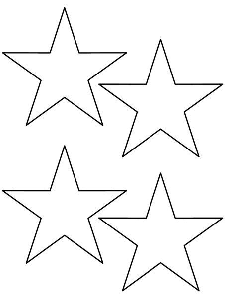 Звёздочки трафареты для вырезания