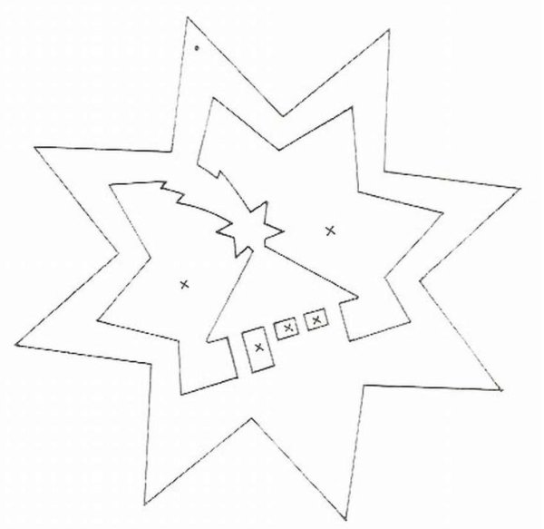Трафареты на окна звездочки