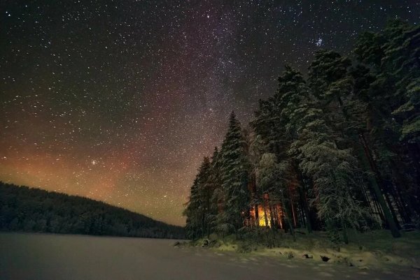 Ночное небо со звездами