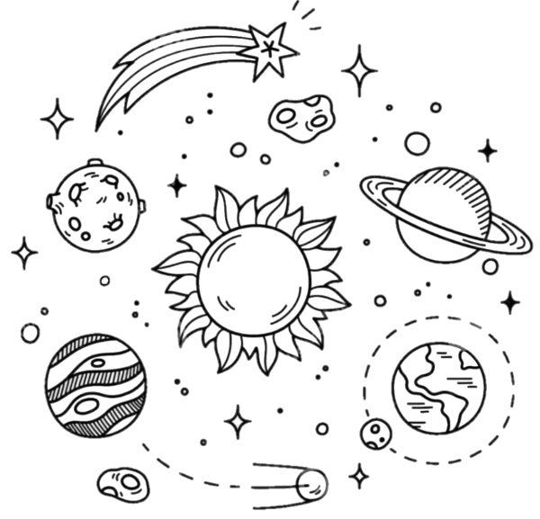 Созвездие планет рисунок