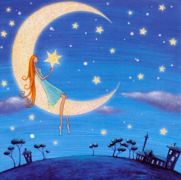 Мультяшные звезды на небе