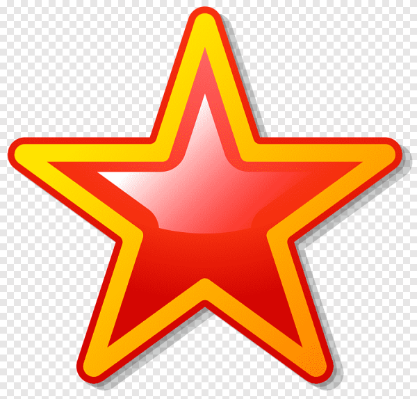 Красная звезда с желтой каймой