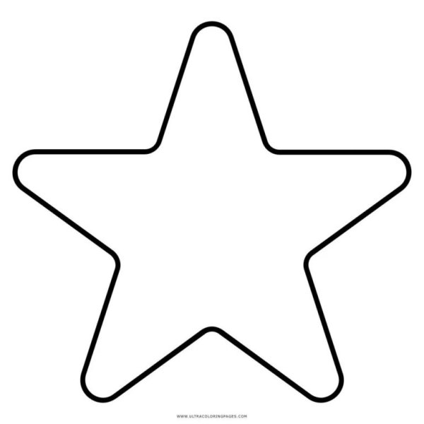 Контур звезды для детей